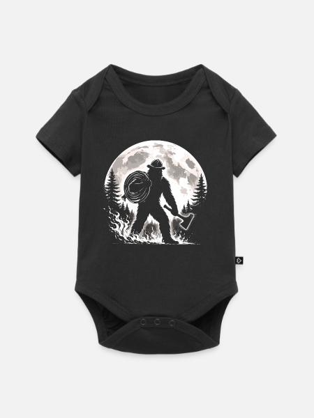 Bigfoot Feuerwehrmann - Baby Premium Kurzarmbody - Schwarz