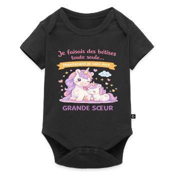 I was doing stupid things on my own - Baby Premium short-sleeve bodysuit - black - Front