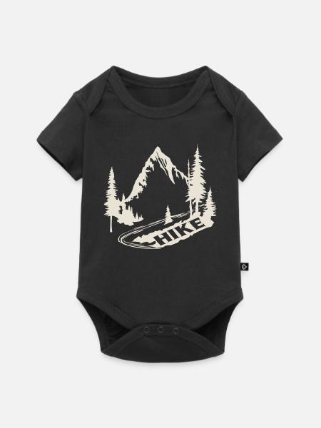 Hiking Trail [White] - Baby Premium Kurzarmbody - Schwarz