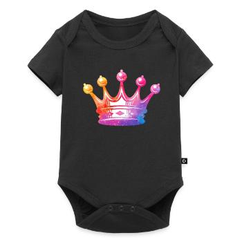 Watercolor Crown Art - Baby Premium short-sleeve bodysuit - black - Front