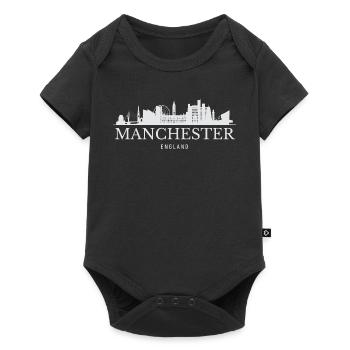 Manchester Skyline, Manchester England - Baby Premium short-sleeve bodysuit - black - Front