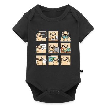 Funny Pug Teacher ABC STORY TEACH A Plus - Baby Premium short-sleeve bodysuit - black - Front