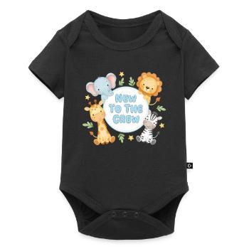 Baby Newborn Safari Animals New To The Crew - Baby Premium short-sleeve bodysuit - black - Front