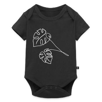 Monstera - Baby Premium short-sleeve bodysuit - black - Front