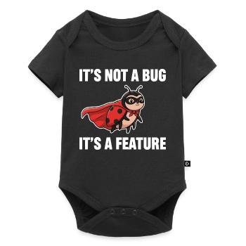 No Bug, Just Feature – Superhero Ladybug - Baby Premium short-sleeve bodysuit - black - Front