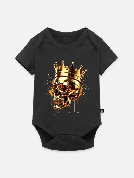 GOLDEN IMPERIAL SKULL - Baby Premium Kurzarmbody - Schwarz