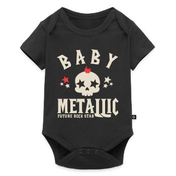 Baby metallic bébé metalleux metal musique - Body à manches courtes Premium Bébé - noir - Devant