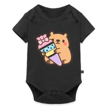 Enfant de l’école Capybara – 1ère année - Body à manches courtes Premium Bébé - noir - Devant