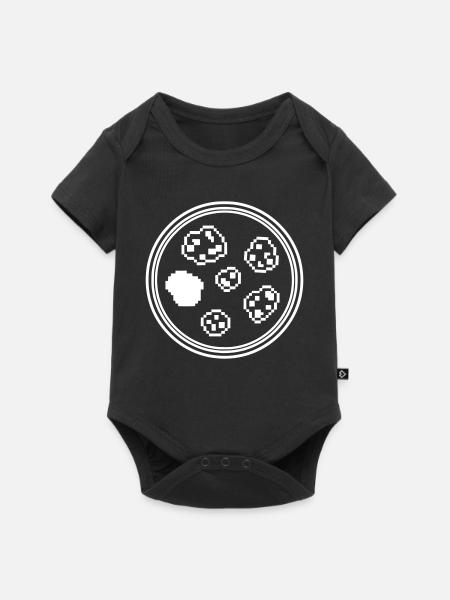 Petrischale Pixel Art Bakterien - Baby Premium Kurzarmbody - Schwarz