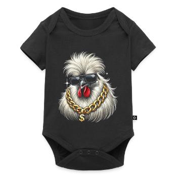 Silk Chicken - Baby Premium short-sleeve bodysuit - black - Front
