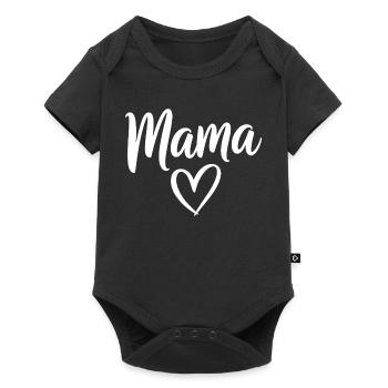 Script de Mama Love avec motif de cœur - Body à manches courtes Premium Bébé - noir - Devant