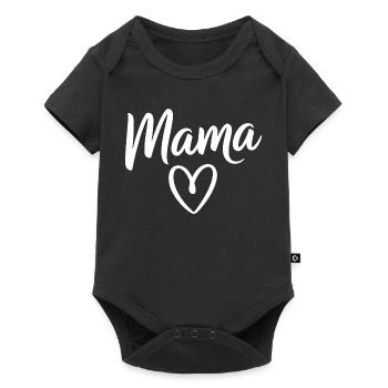 Typographie de l’écriture Mama Heart - Body à manches courtes Premium Bébé - noir - Devant