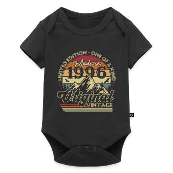 Cadeau d’anniversaire original vintage vintage 1996 - Body à manches courtes Premium Bébé - noir - Devant