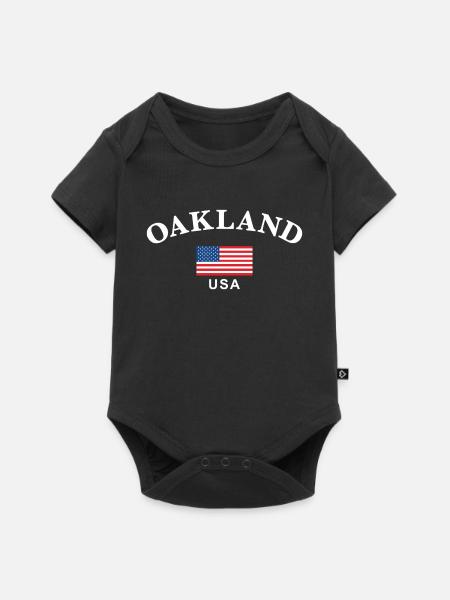 Oakland, USA - Baby Premium Kurzarmbody - Schwarz