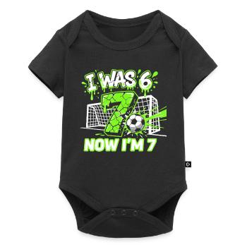 67 Six Seven Soccer Birthday Boy 7 Years - Baby Premium short-sleeve bodysuit - black - Front