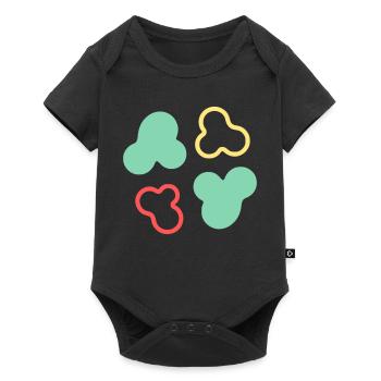 Forme des cellules d’amibe colorées - Body à manches courtes Premium Bébé - noir - Devant