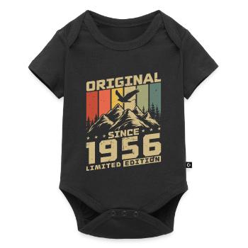 Cadeau d’anniversaire original vintage de 1956 - Body à manches courtes Premium Bébé - noir - Devant