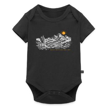 Hiker Sunrise Destination Relief Light - Baby Premium short-sleeve bodysuit - black - Front
