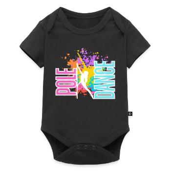 Pole Dance Splash Neon Colors - Baby Premium short-sleeve bodysuit - black - Front