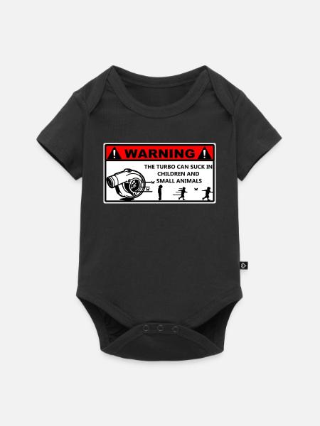 Turbo-Warnung angezeigt - Baby Premium Kurzarmbody - Schwarz