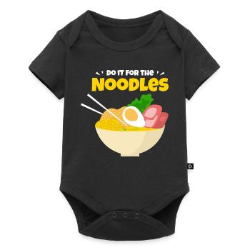 Nouilles, Ramen Lover, Cadeau Chemise Drôle de Nourriture - Body à manches courtes Premium Bébé - noir - Devant
