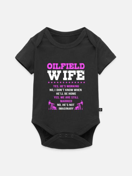 Bohrinsel Ölfeld Ölbohrinsel Ehefrau - Baby Premium Kurzarmbody - Schwarz