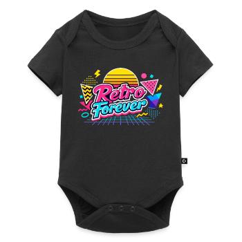 Ambiance Rétro Forever Neon des années 80 - Body à manches courtes Premium Bébé - noir - Devant