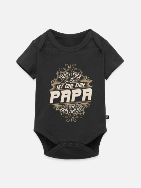 Tierpfleger Papa - Baby Premium Kurzarmbody - Schwarz