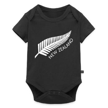 Neuseeländischer Fern Stolzer Kiwi - Baby Premium Kurzarmbody - Schwarz - Vorne