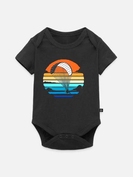 Paragliding Skydive - Baby Premium Kurzarmbody - Schwarz