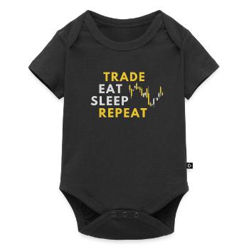 Trader - Négociation d’actions en bourse - Body à manches courtes Premium Bébé - noir - Devant