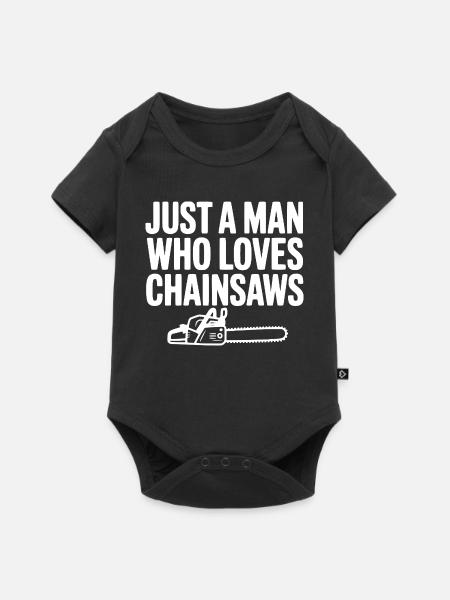 Nur ein Mann, der Kettensägen liebt - Baby Premium Kurzarmbody - Schwarz