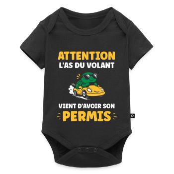 Driver's license humor - Baby Premium short-sleeve bodysuit - black - Front