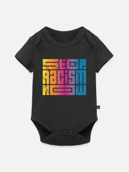 Stop Racism Now - Baby Premium Kurzarmbody - Schwarz