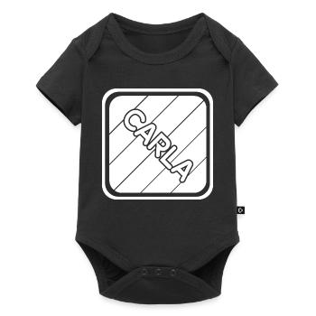 Prénom Carla - Body à manches courtes Premium Bébé - noir - Devant
