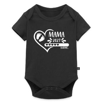 Mom 2027 loading Heart Girl Boy Baby Feet - Baby Premium short-sleeve bodysuit - black - Front