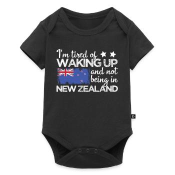 I'm Tired Waking Up Not Being In New Zealand - Baby Premium short-sleeve bodysuit - black - Front