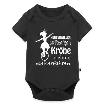 Unicycle | Unicycling Freestyle Girl Crown Straightening - Baby Premium short-sleeve bodysuit - black - Front