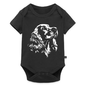 Chiens en silhouette du cocker espagnol anglais Wilsigns - Body à manches courtes Premium Bébé - noir - Devant