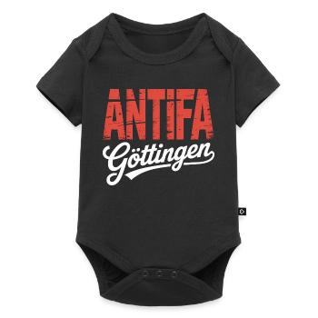 Antifa Göttingen - Antifaschistischer Merch - Baby Premium short-sleeve bodysuit - black - Front