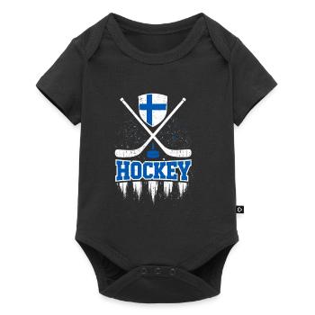 Finnish Hockey Shield Graphic - Baby Premium short-sleeve bodysuit - black - Front