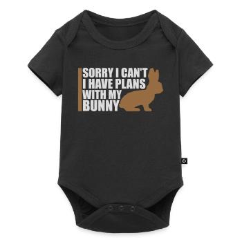 Sorry I Can't I Have Plans With My Bunny Hase Logo - Baby Premium short-sleeve bodysuit - black - Front