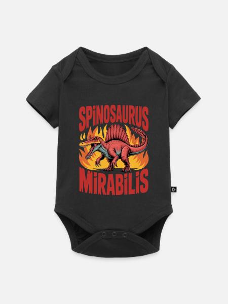 Neue Spinosaurus Mirabilis 2026 Entdeckung - Baby Premium Kurzarmbody - Schwarz