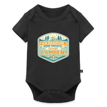 Camping humor: Goodbye therapy - Baby Premium short-sleeve bodysuit - black - Front