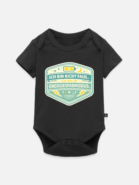 Ich bin im Energiesparmodus - Baby Premium Kurzarmbody - Schwarz