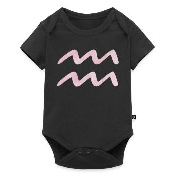 Aquarius Zodiac Sign - Baby Premium short-sleeve bodysuit - black - Front