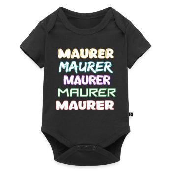 Occupation: Bricklayer - Baby Premium short-sleeve bodysuit - black - Front