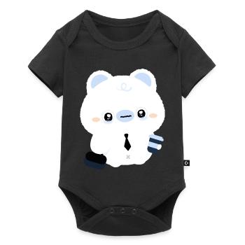 Tired Polar Bear Coffee - Baby Premium short-sleeve bodysuit - black - Front