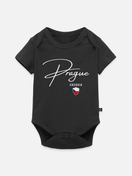 Prag Tschechien, elegantes Design Prag - Baby Premium Kurzarmbody - Schwarz