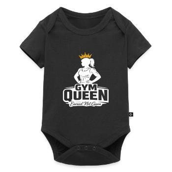 Gym Queen Shirt for Strong Women - Baby Premium short-sleeve bodysuit - black - Front